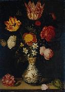 Ambrosius Bosschaert Still Life with Flowers in a Wan-Li vase painting